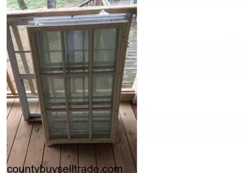 22"x36" Divided Light Glass Insert for Door (9 Dividers)